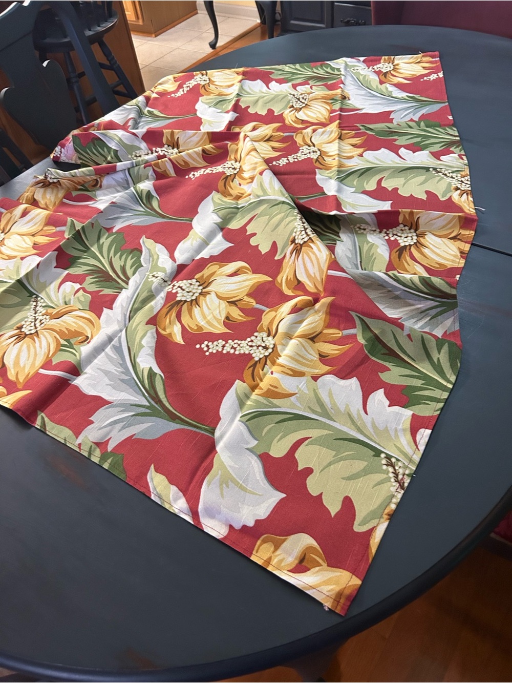 Floral Tropical Handmade Table Cloth 36"x56"